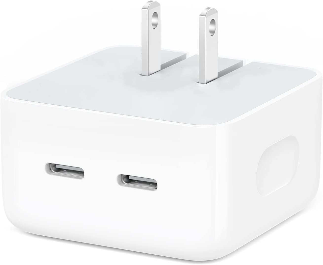 Adaptateur secteur à charge rapide double USB-C PD 3.0 35 W, chargeur mural et câble USB-C vers Lightning (1 m et 2 m) Adaptateur secteur à charge rapide double USB-C PD 3.0 35 W, chargeur mural et câble USB-C vers Lightning (1 m et 2 m)